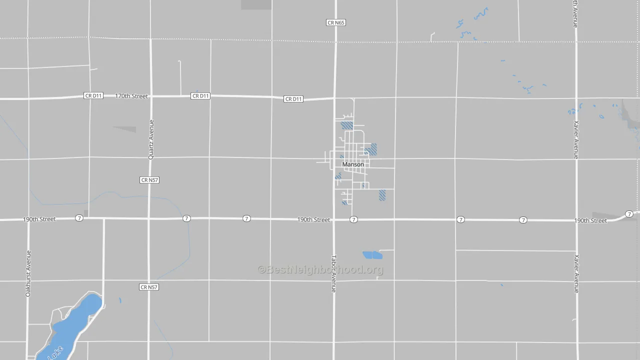 Transit Grade map of Manson, IA