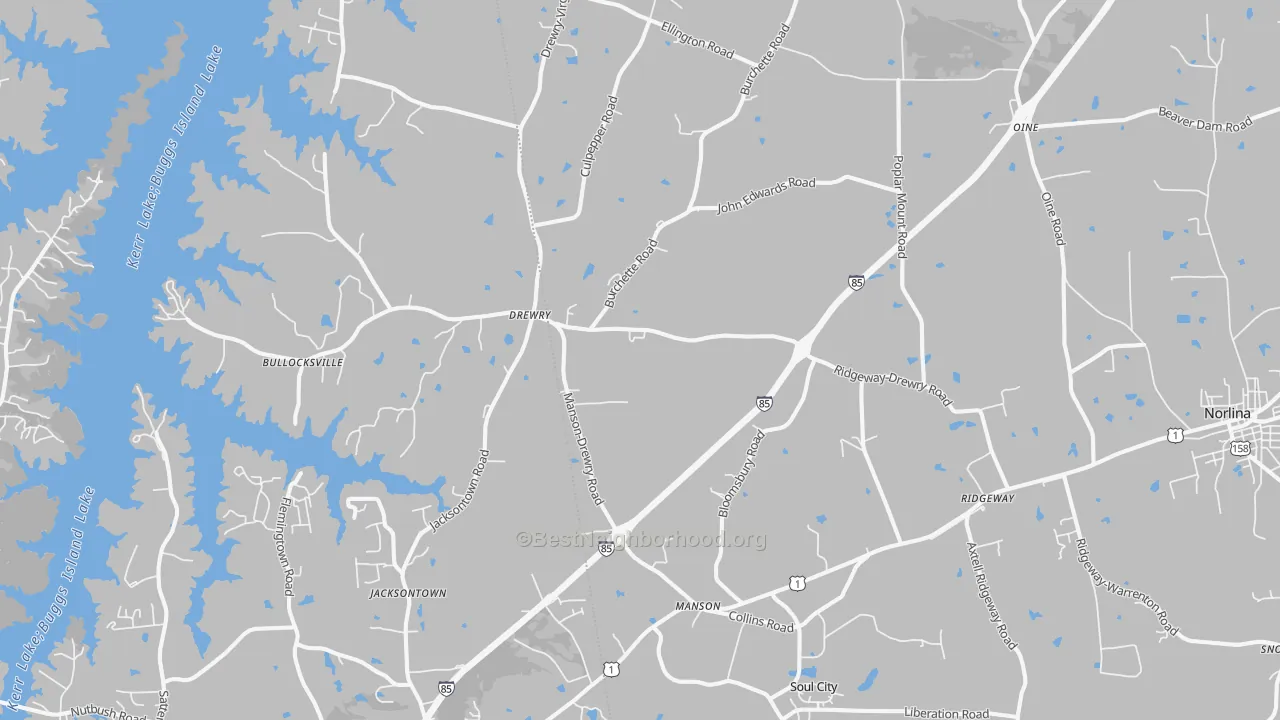 Transit Grade map of Manson, NC