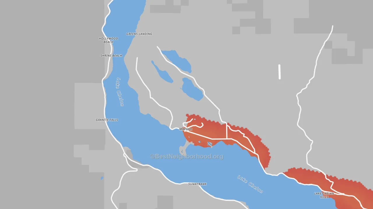 Transit Grade map of Manson, WA