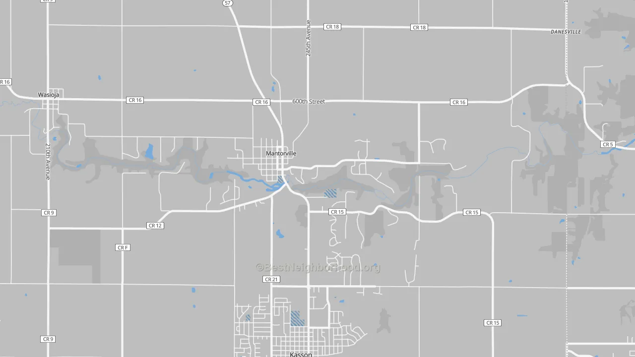 Transit Grade map of Mantorville, MN