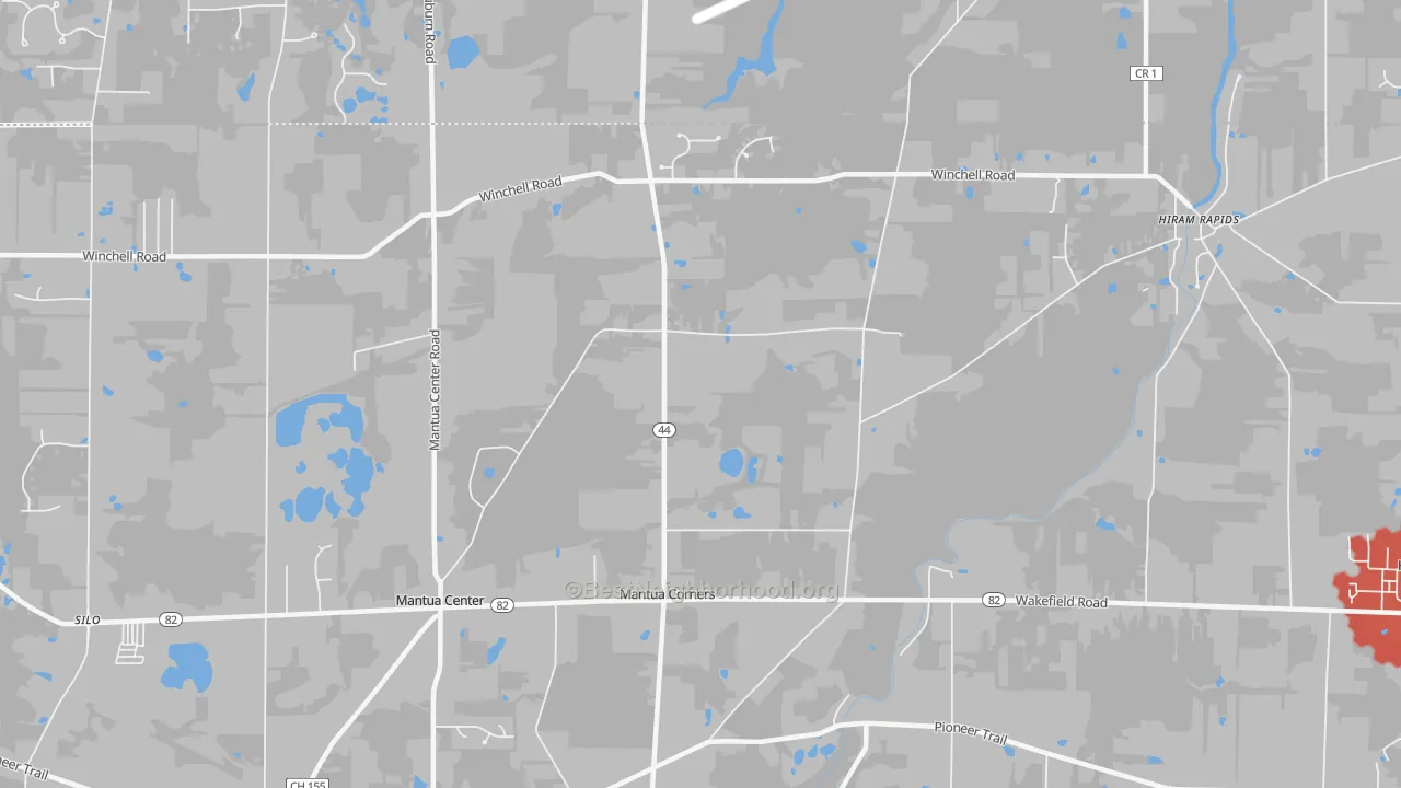 Transit Grade map of Mantua Corners, OH