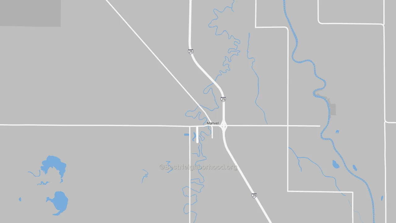 Transit Grade map of Manvel, ND