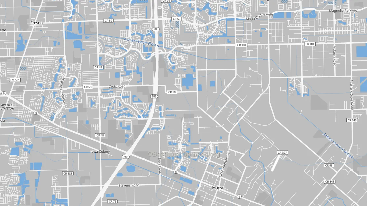Transit Grade map of Manvel, TX