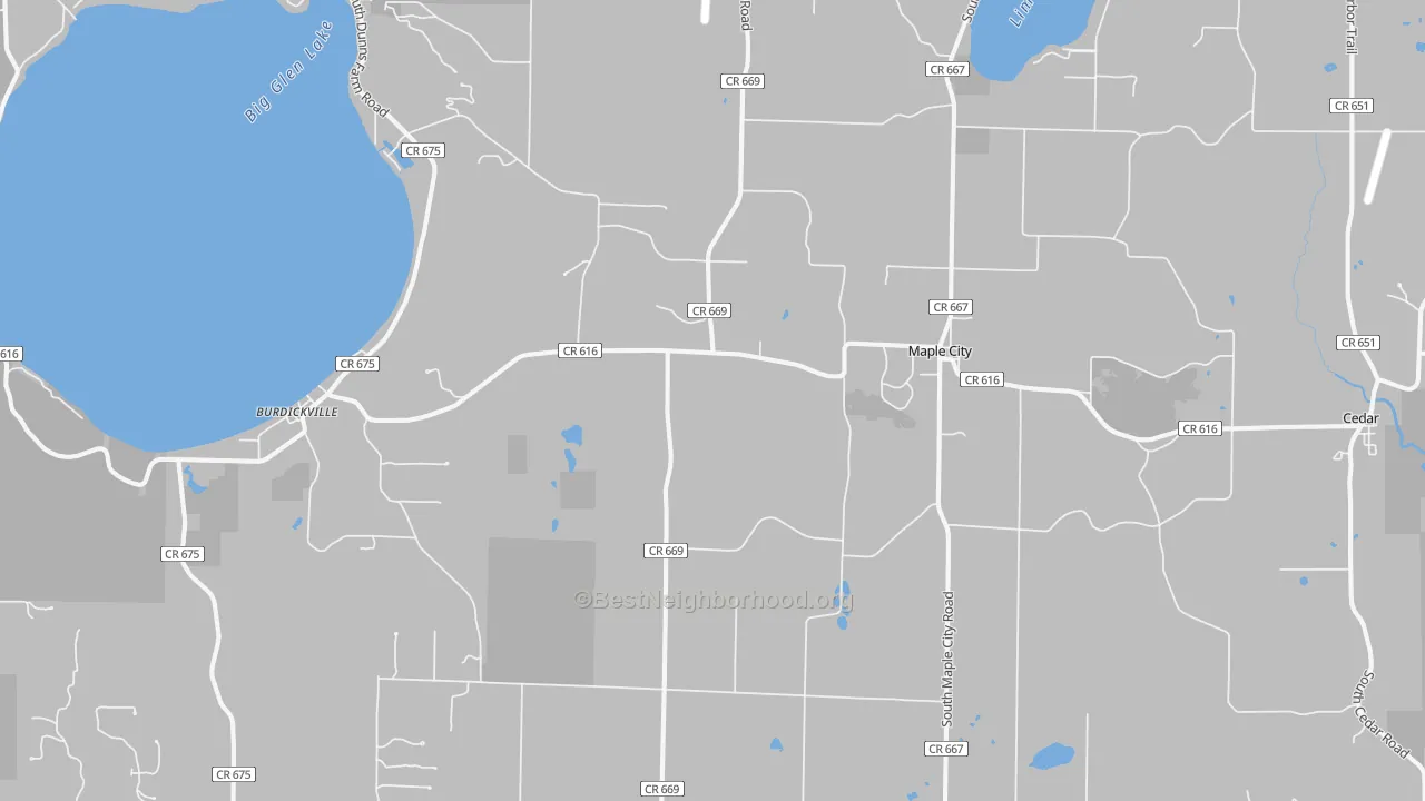 Transit Grade map of Maple City, MI