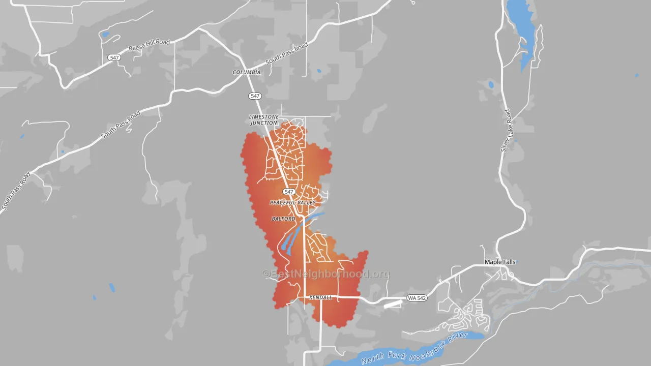 Transit Grade map of Maple Falls, WA