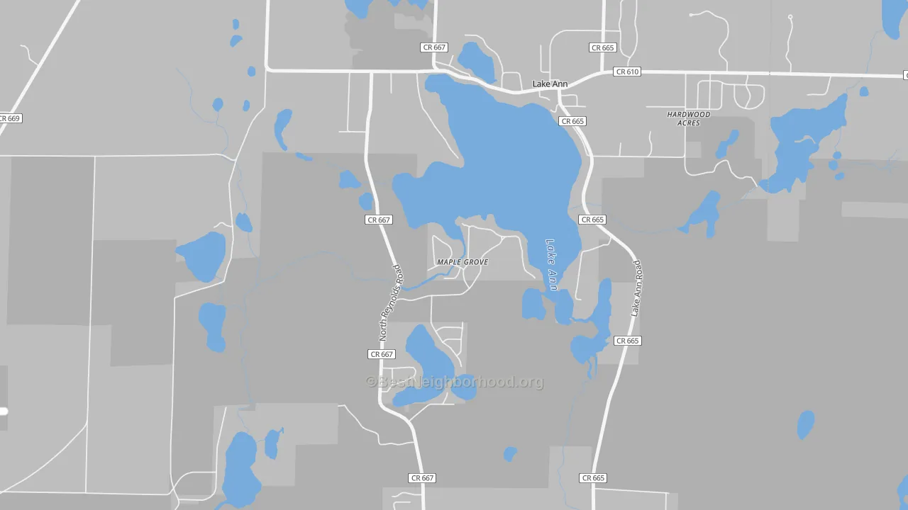 Transit Grade map of Maple Grove, MI