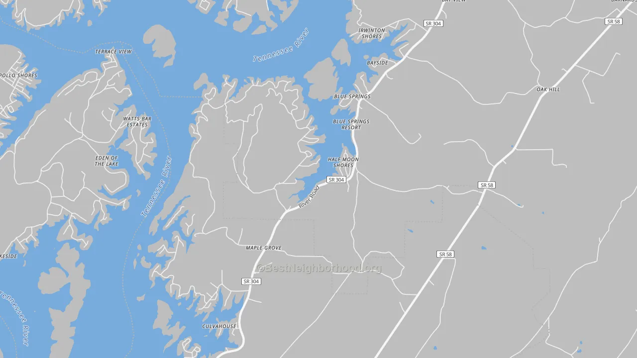 Transit Grade map of Maple Grove, TN