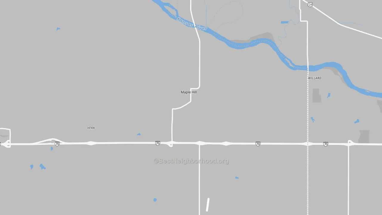 Transit Grade map of Maple Hill, KS