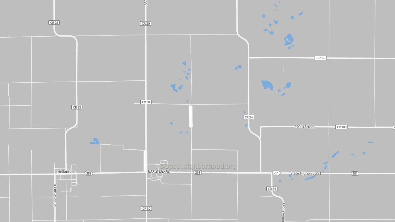 Transit Grade map of Maple Island, MN
