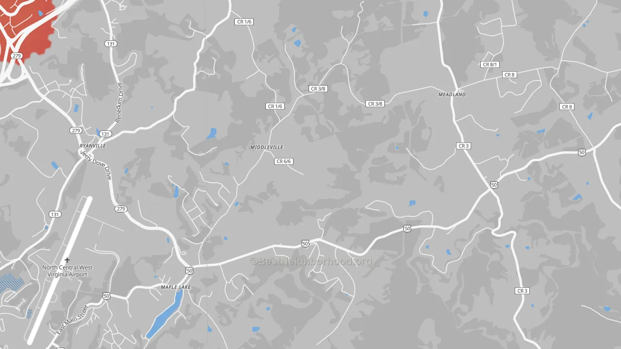 Transit Grade map of Maple Lake, WV