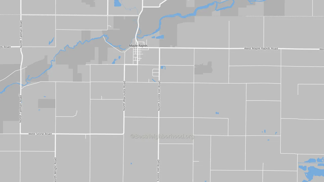 Transit Grade map of Maple Rapids, MI