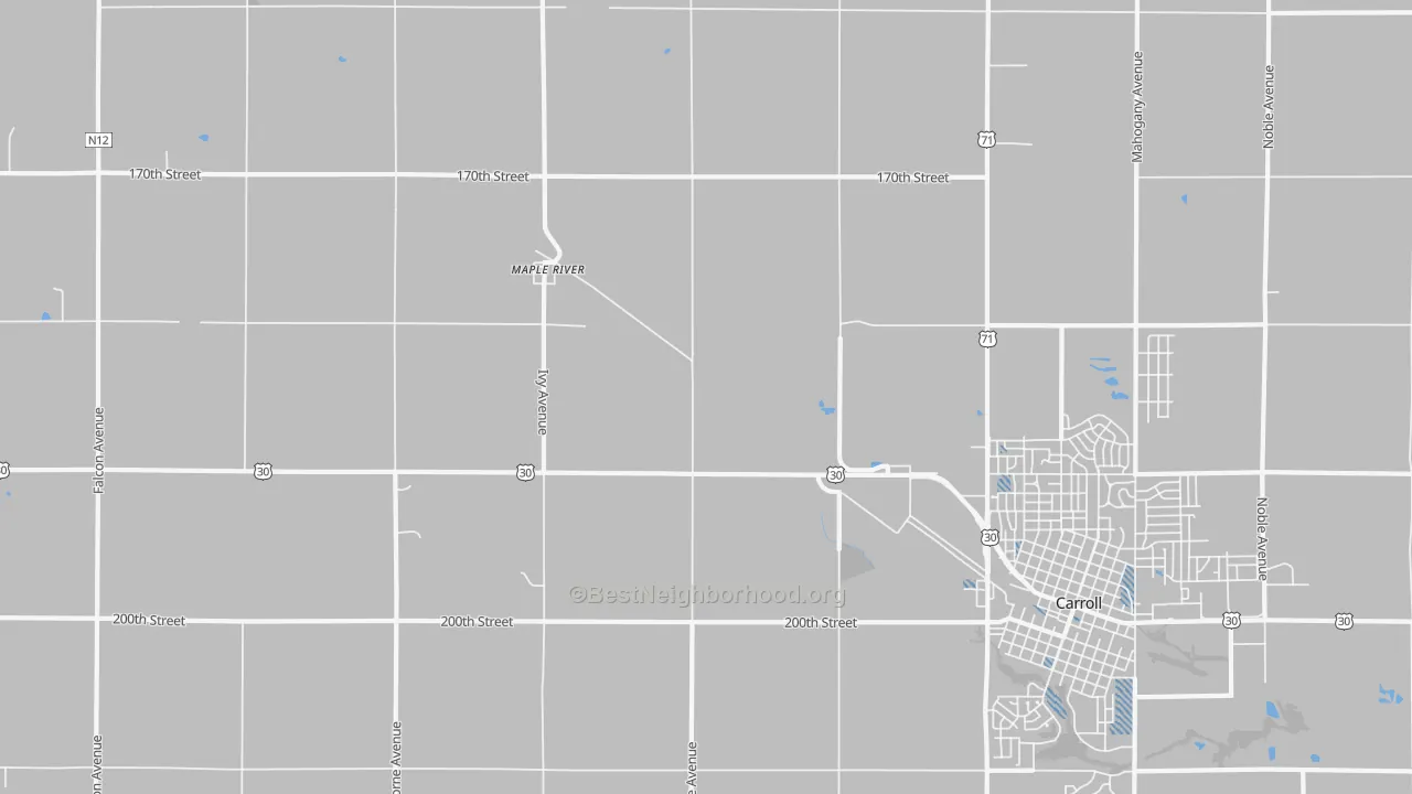 Transit Grade map of Maple River, IA