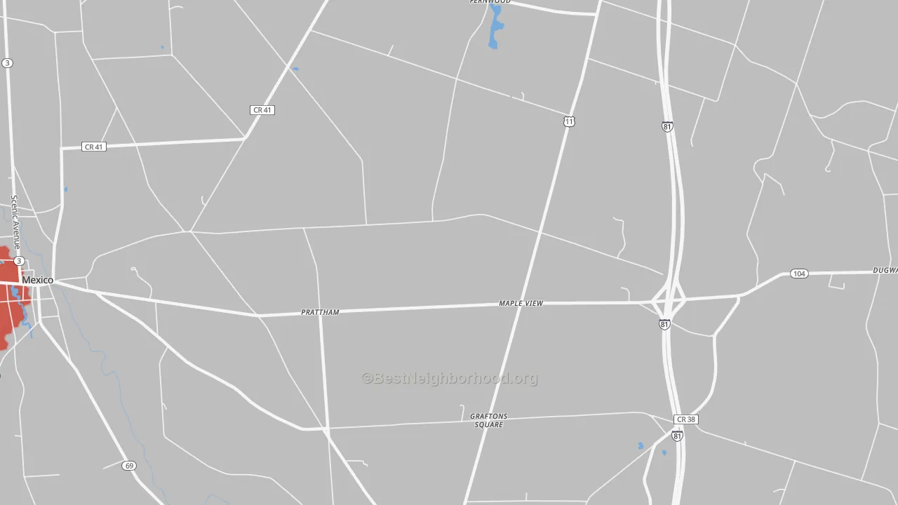 Transit Grade map of Maple View, NY