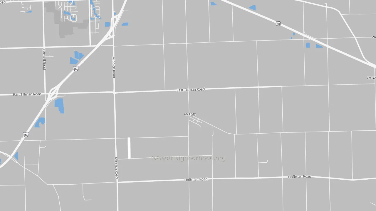 Transit Grade map of Maples, IN
