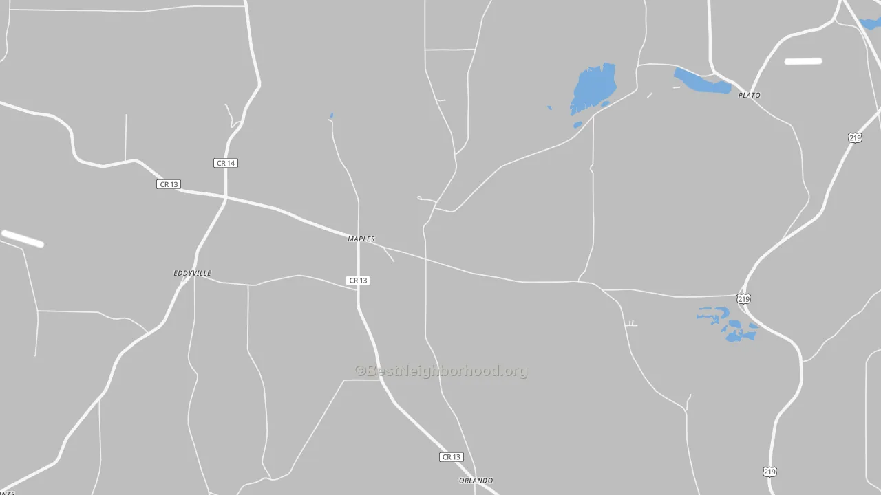 Transit Grade map of Maples, NY