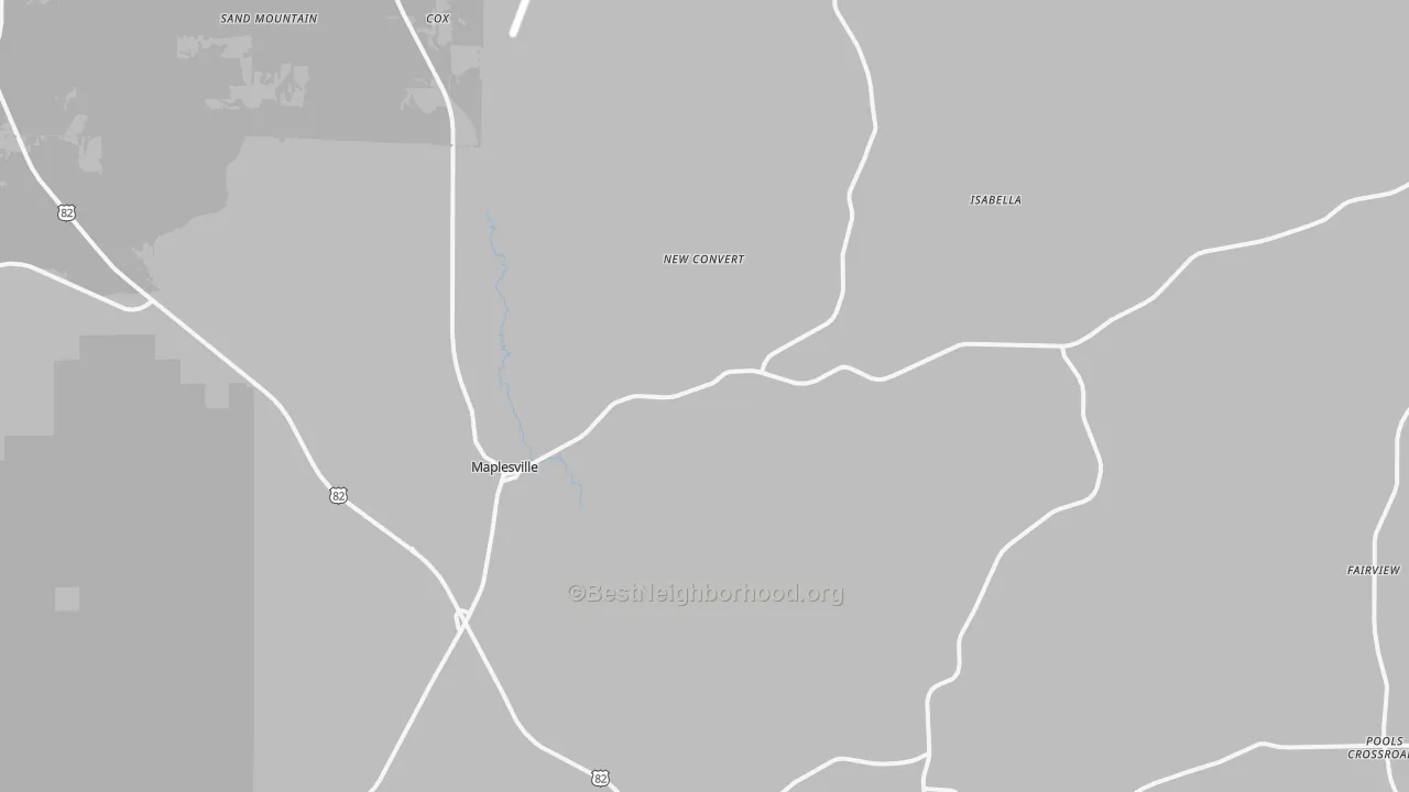 Transit Grade map of Maplesville, AL