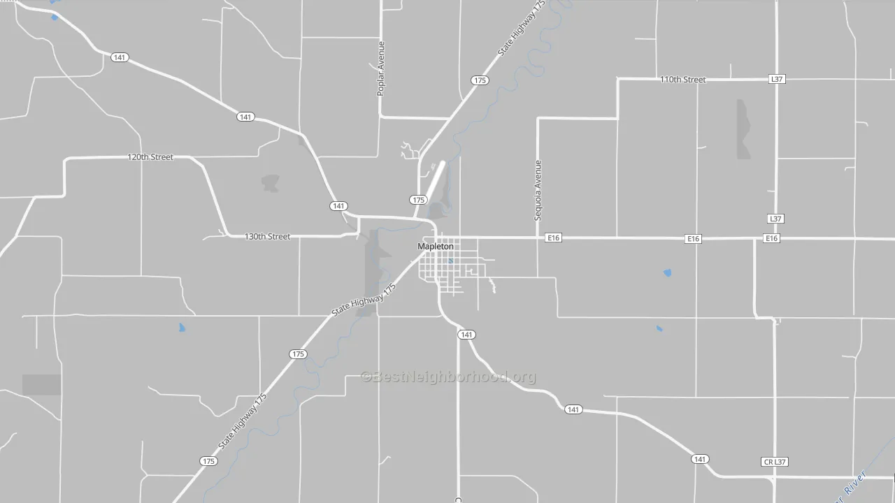 Transit Grade map of Mapleton, IA