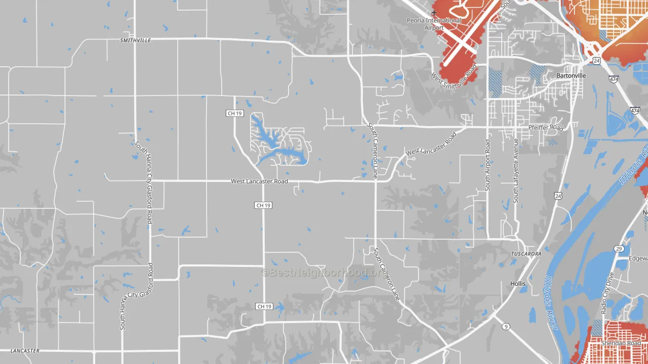 Transit Grade map of Mapleton, IL
