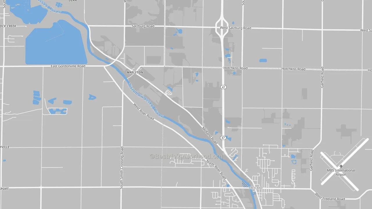 Transit Grade map of Mapleton, MI