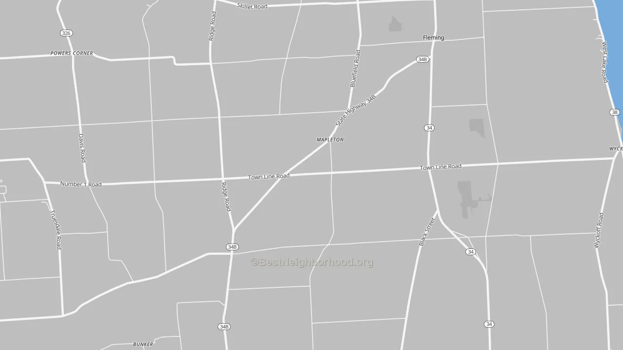 Transit Grade map of Mapleton, NY