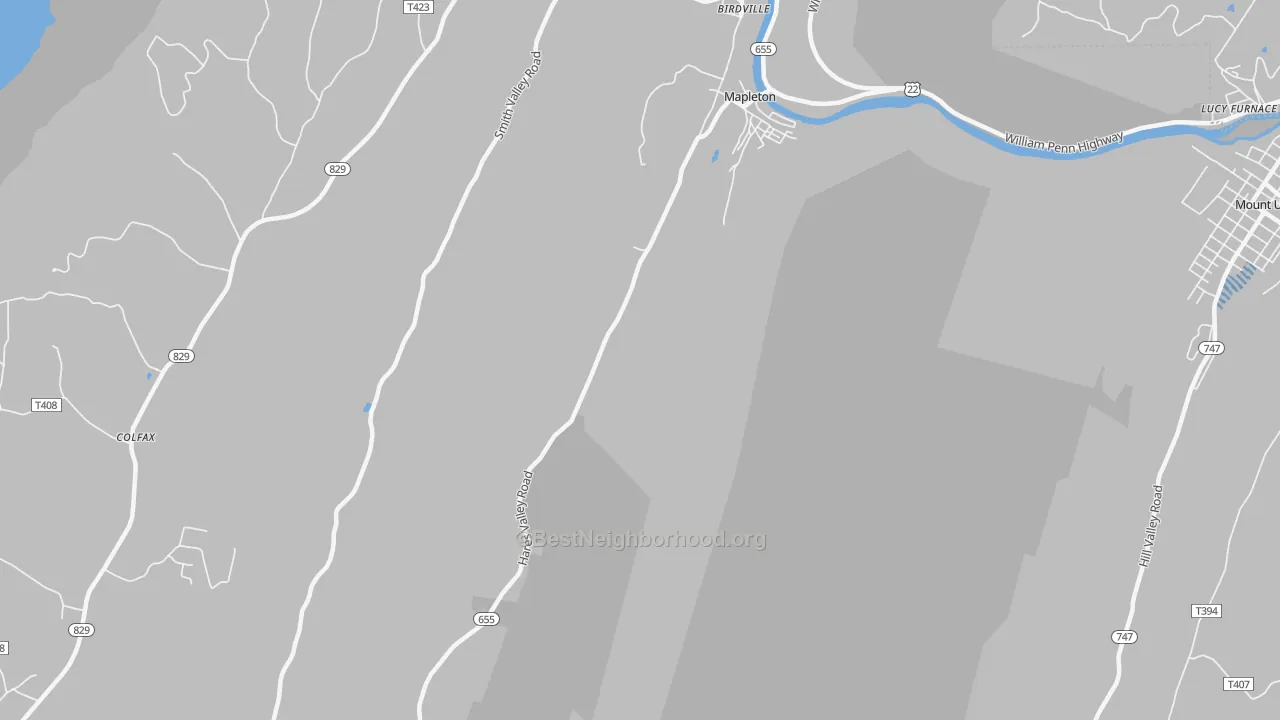 Transit Grade map of Mapleton, PA