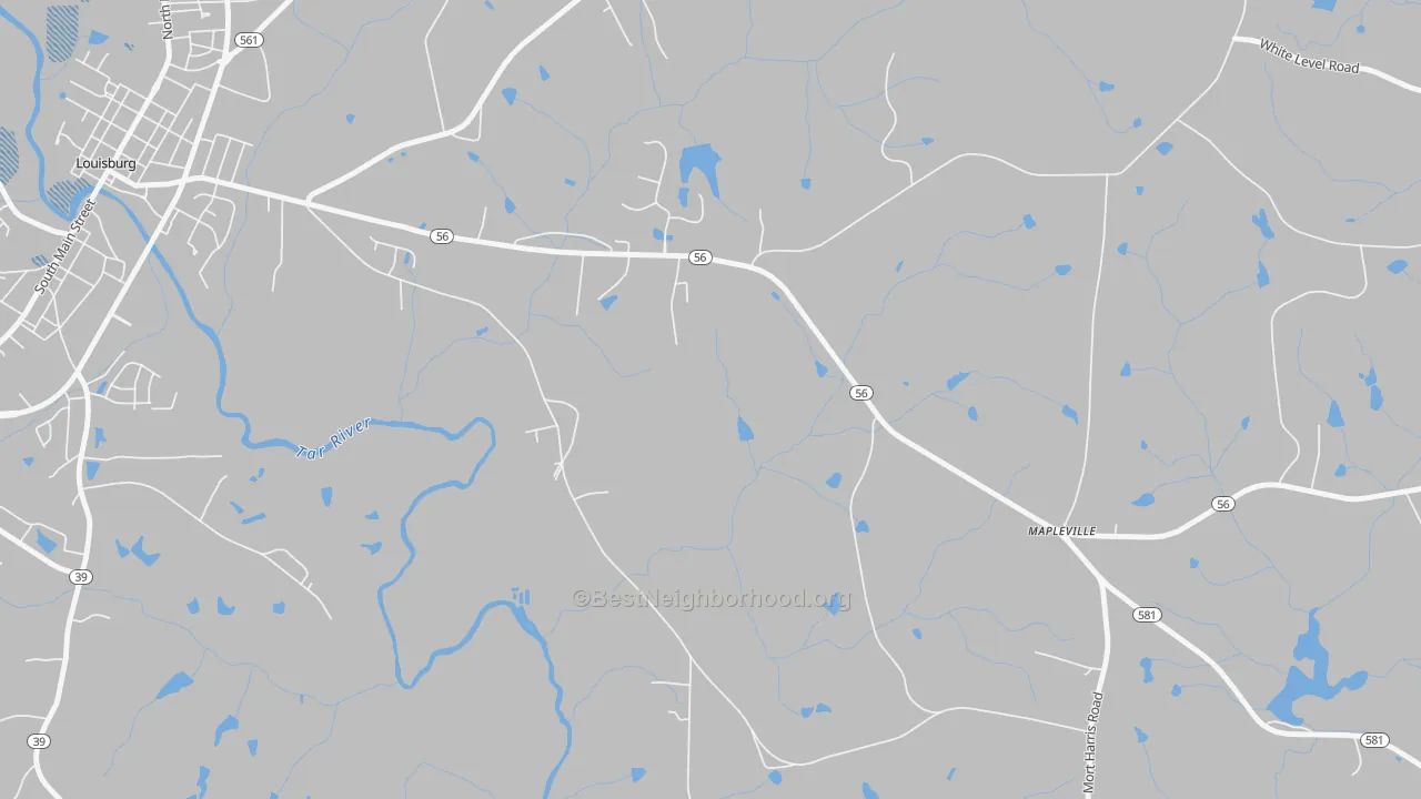 Transit Grade map of Mapleville, NC