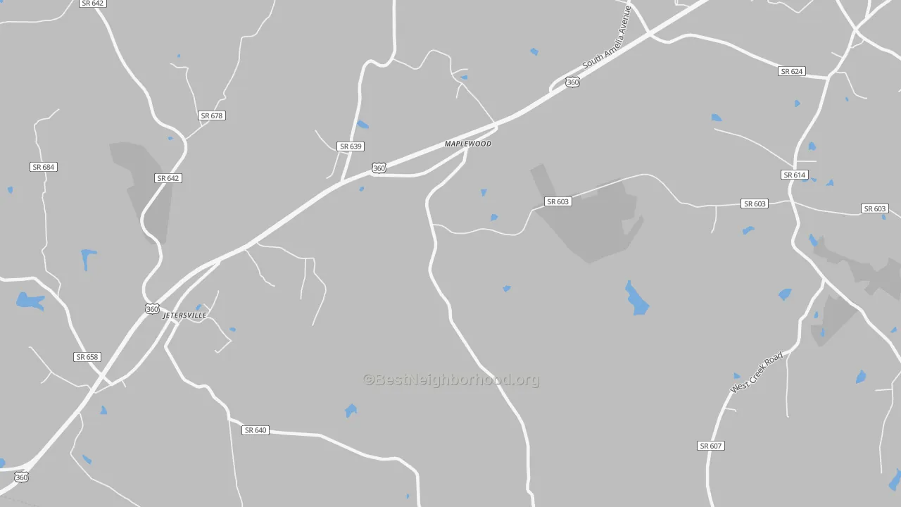 Transit Grade map of Maplewood, VA