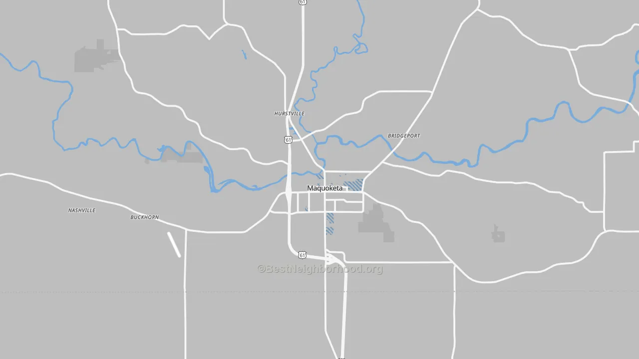 Transit Grade map of Maquoketa, IA