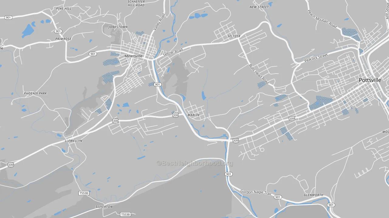 Transit Grade map of Mar Lin, PA