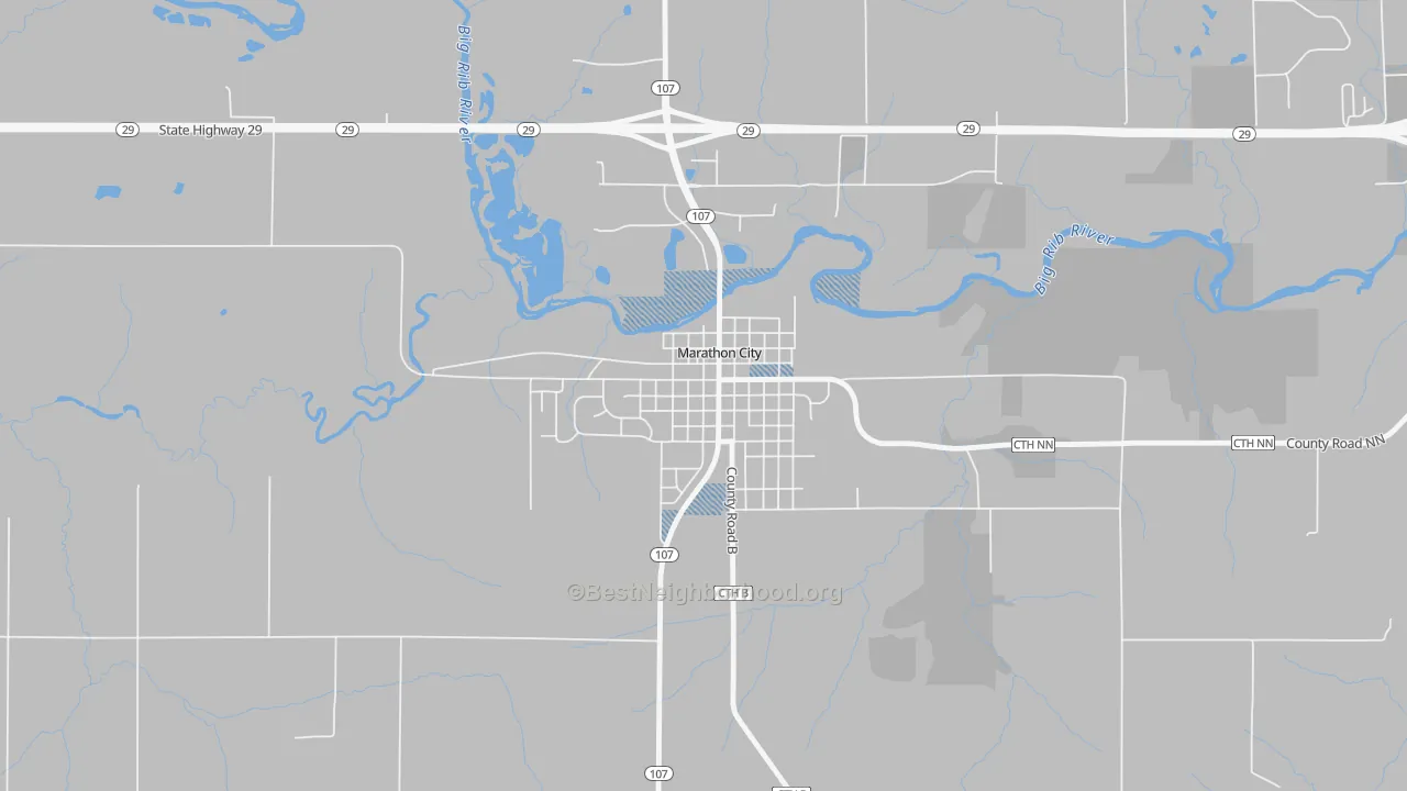 Transit Grade map of Marathon City, WI