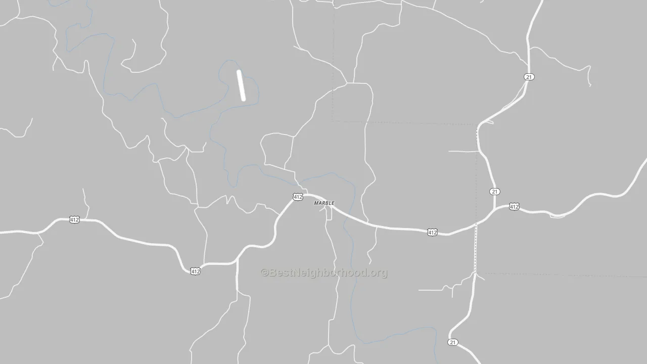 Transit Grade map of Marble, AR