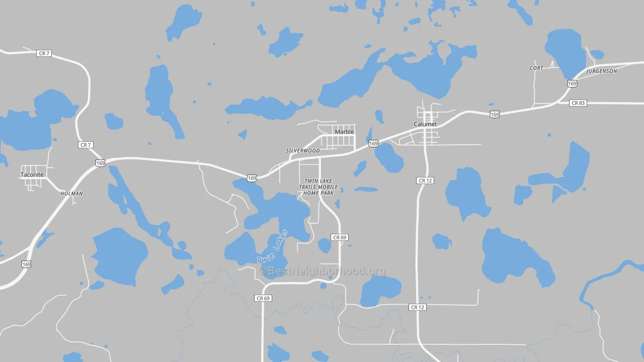 Transit Grade map of Marble, MN