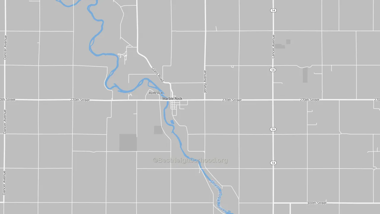 Transit Grade map of Marble Rock, IA