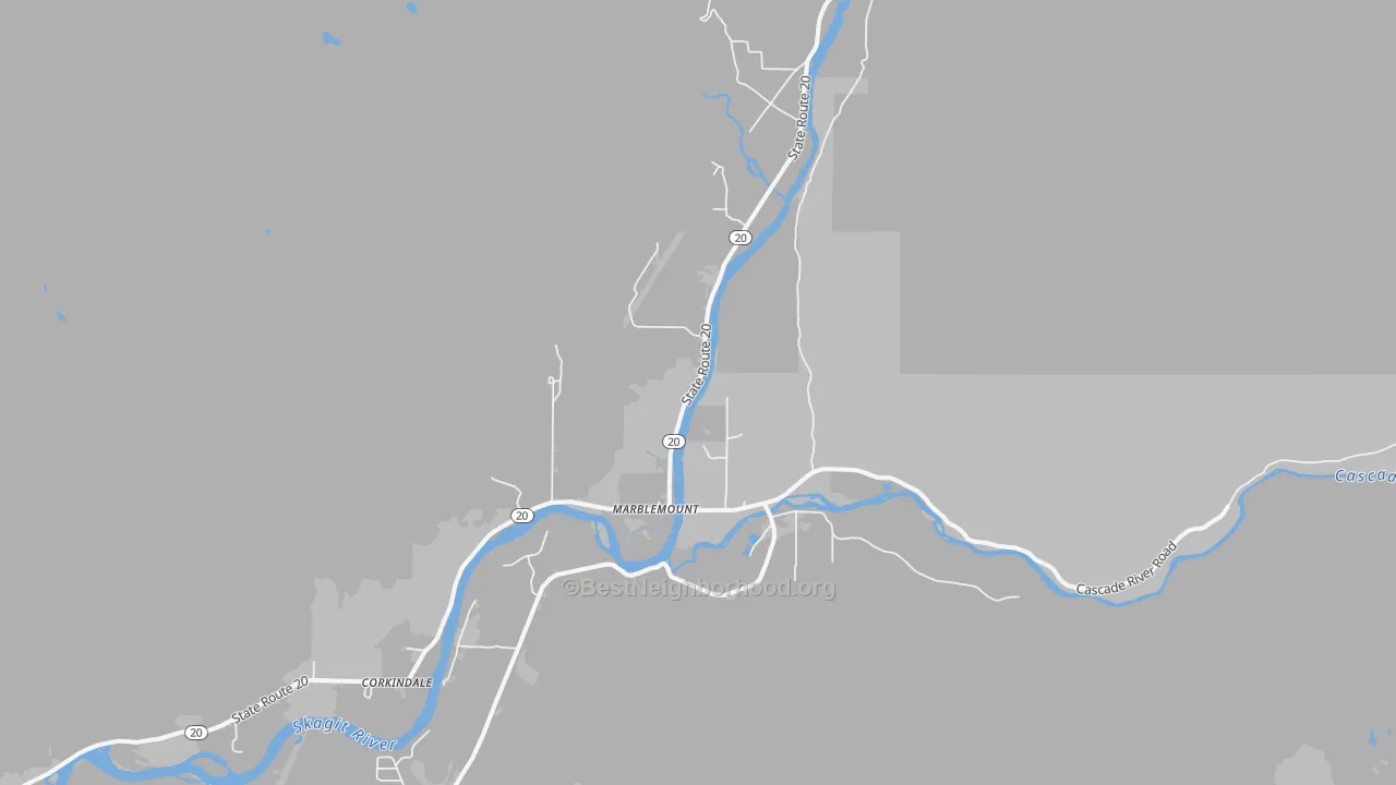 Transit Grade map of Marblemount, WA