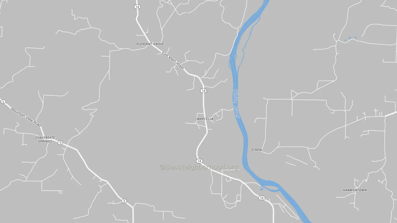 Transit Grade map of Marcella, AR