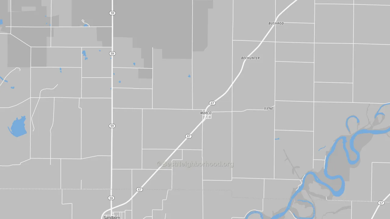 Transit Grade map of Marco, IN