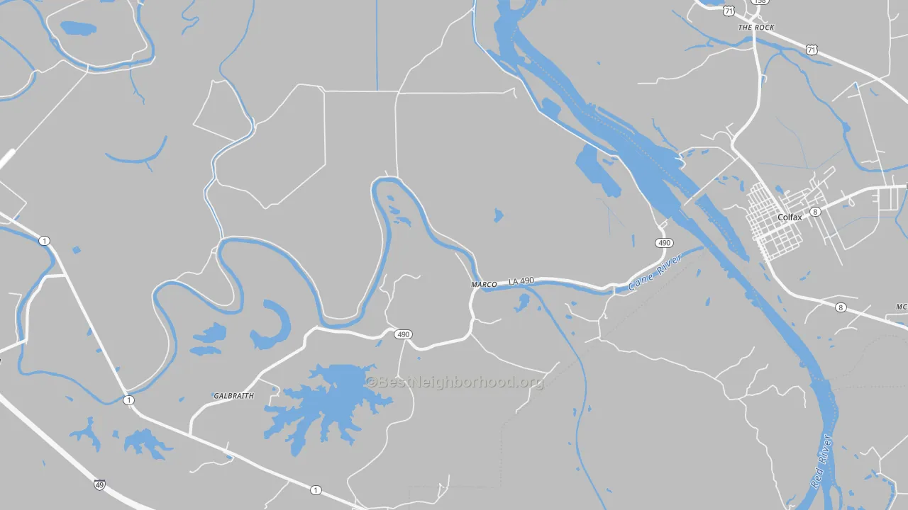 Transit Grade map of Marco, LA