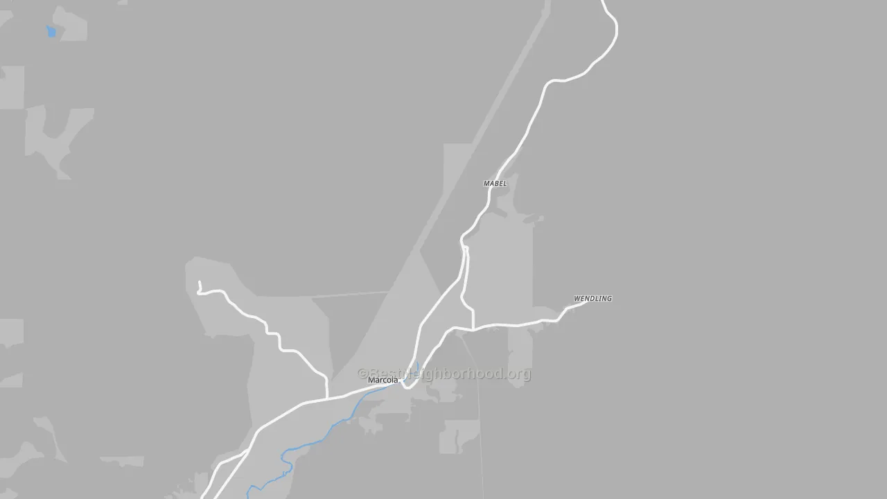 Transit Grade map of Marcola, OR