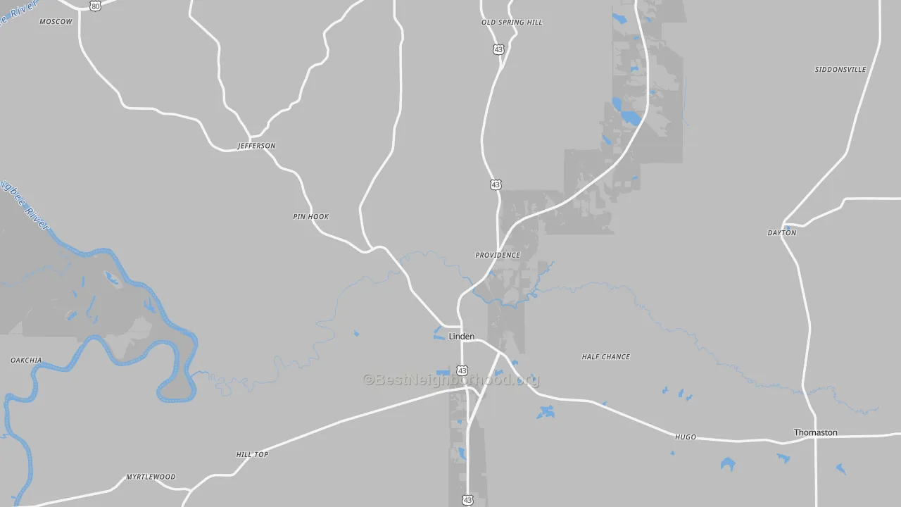 Transit Grade map of Marengo County, AL