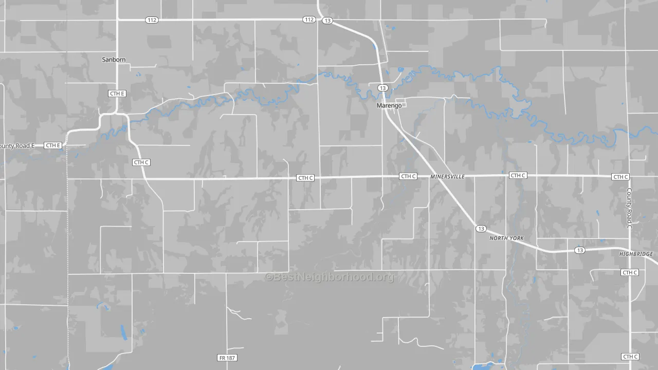 Transit Grade map of Marengo, WI