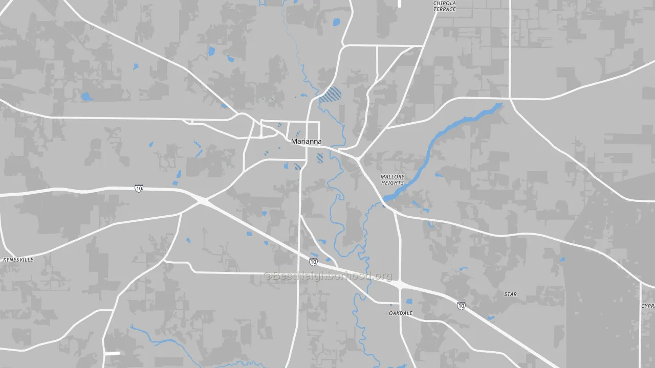 Transit Grade map of Marianna, FL