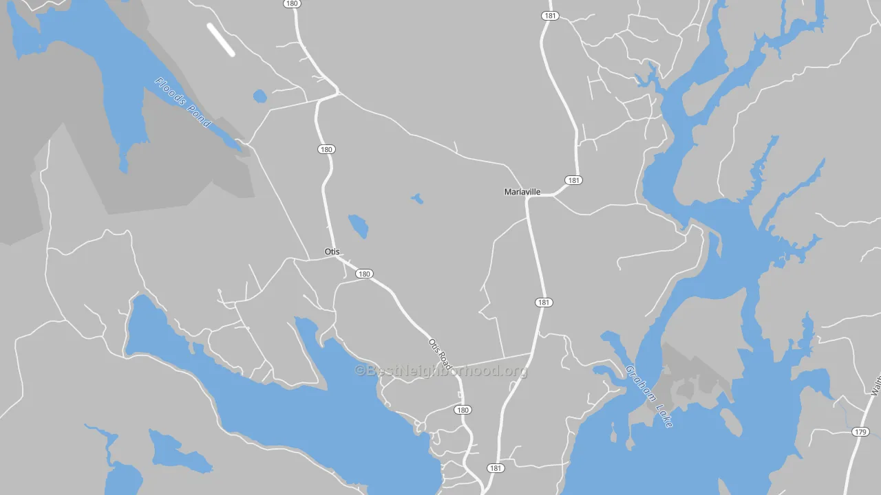 Transit Grade map of Mariaville, ME