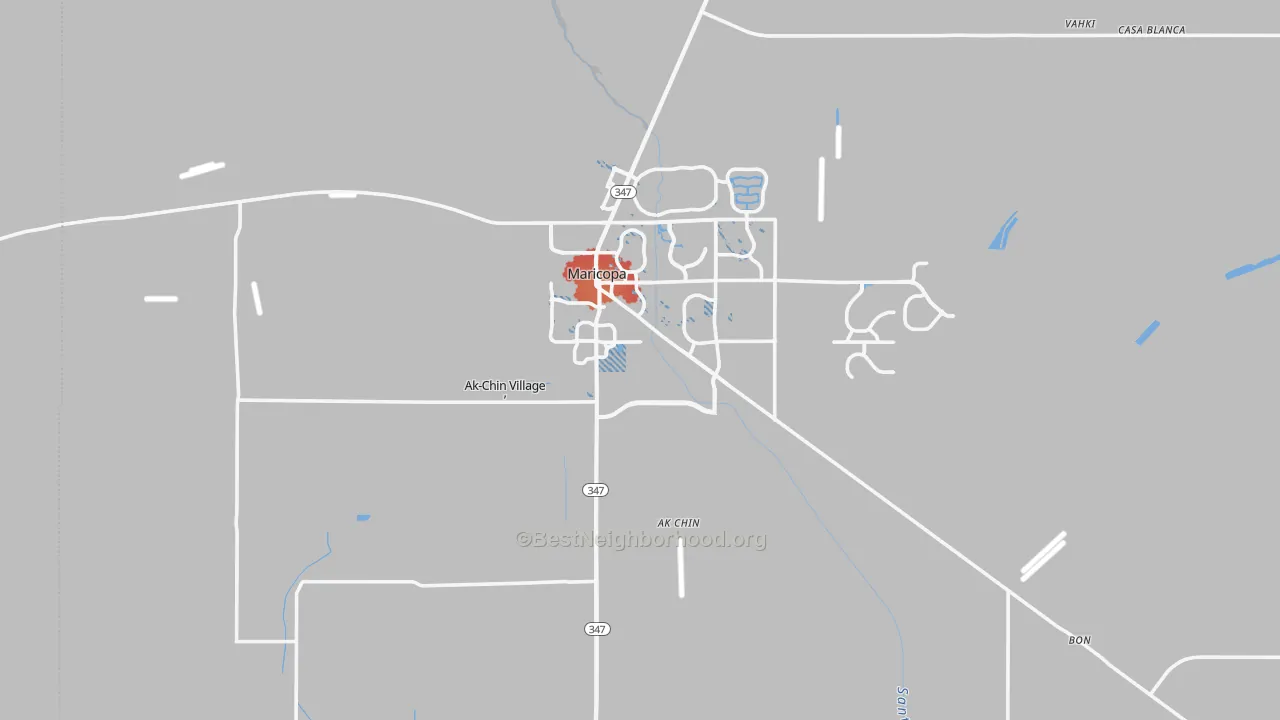 Transit Grade map of Maricopa, AZ