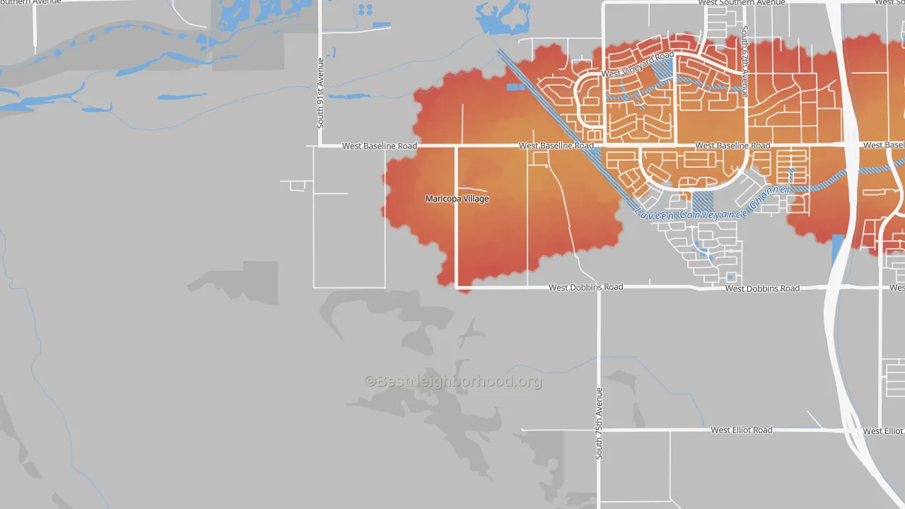 Transit Grade map of Maricopa Colony, AZ