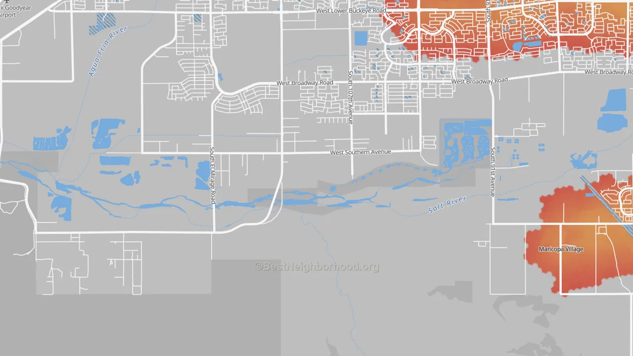 Transit Grade map of Maricopa Village, AZ