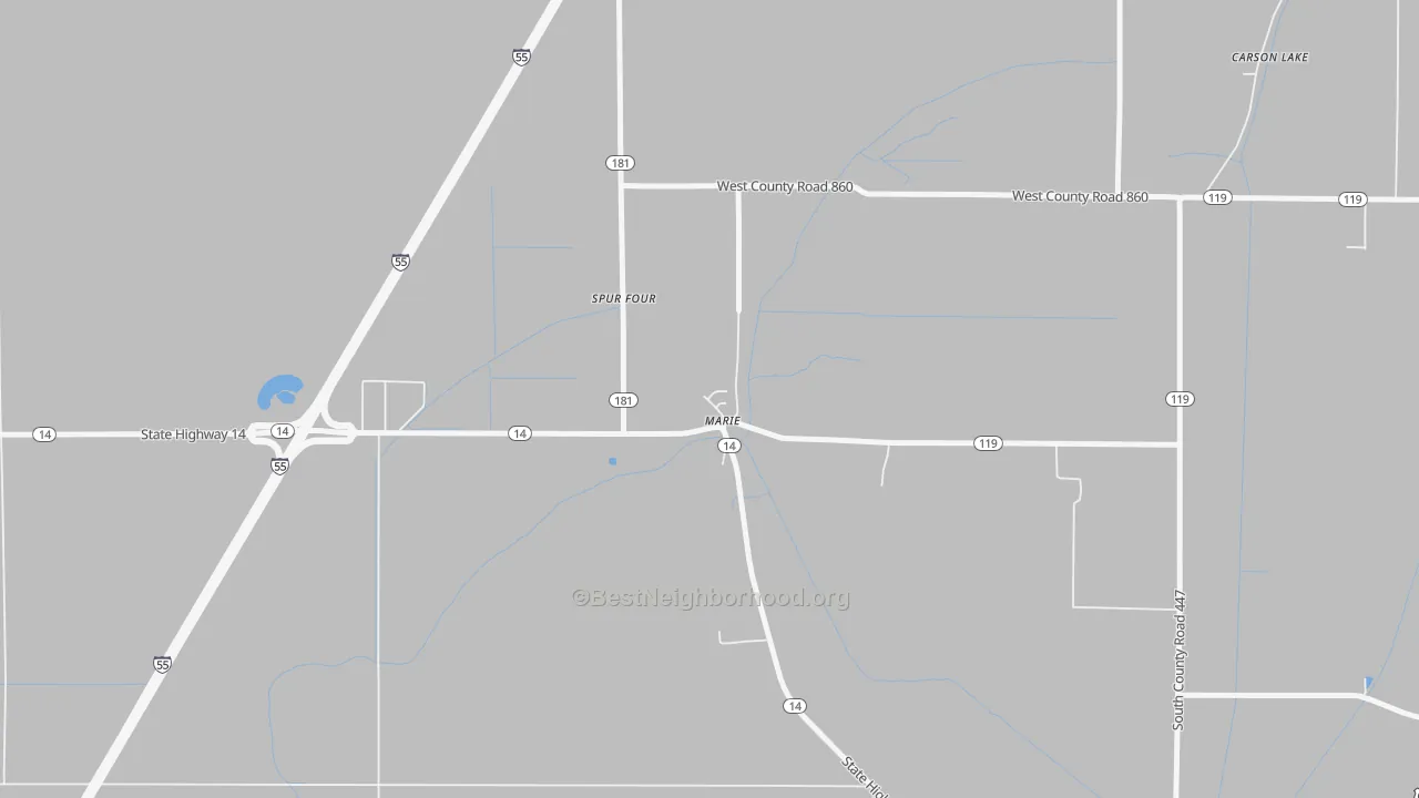 Transit Grade map of Marie, AR