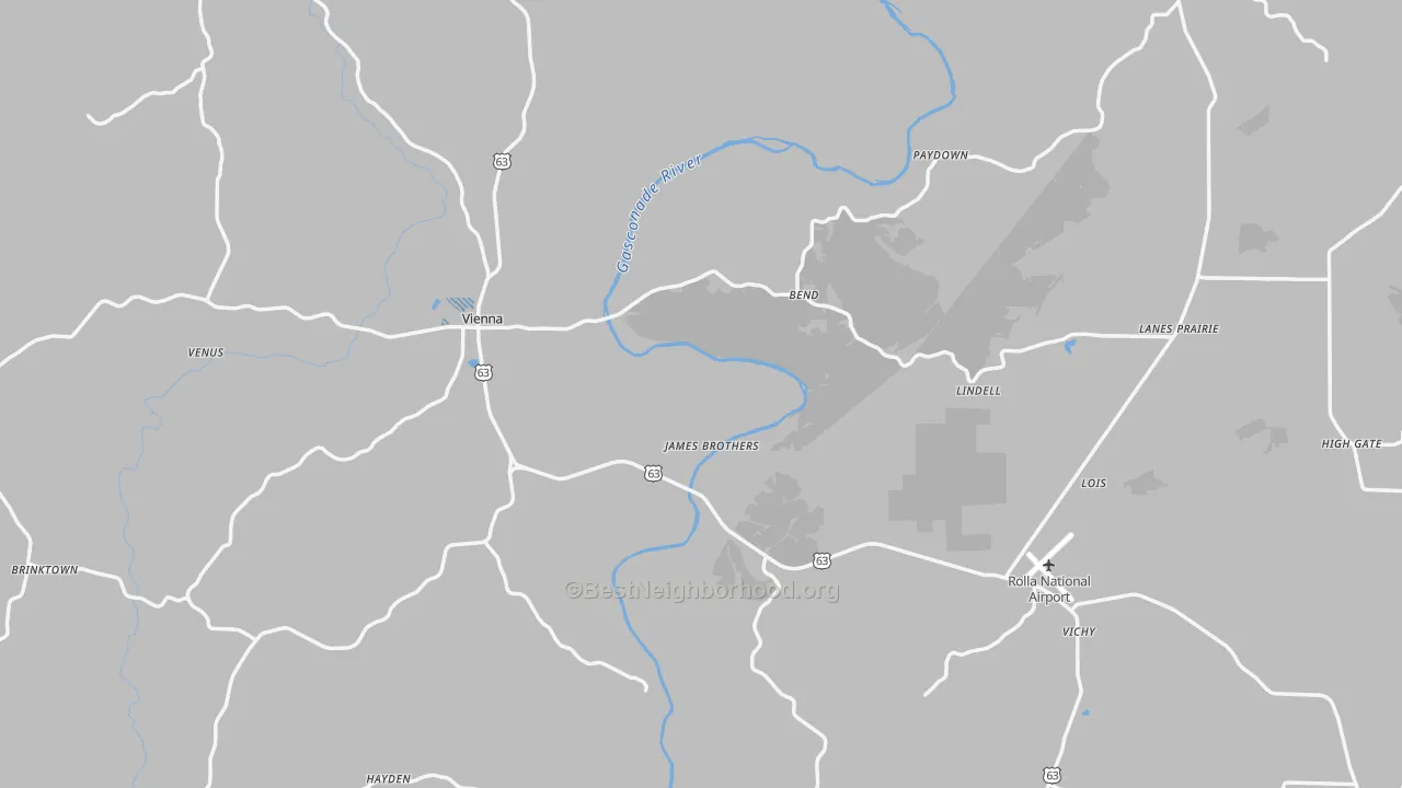 Transit Grade map of Maries County, MO