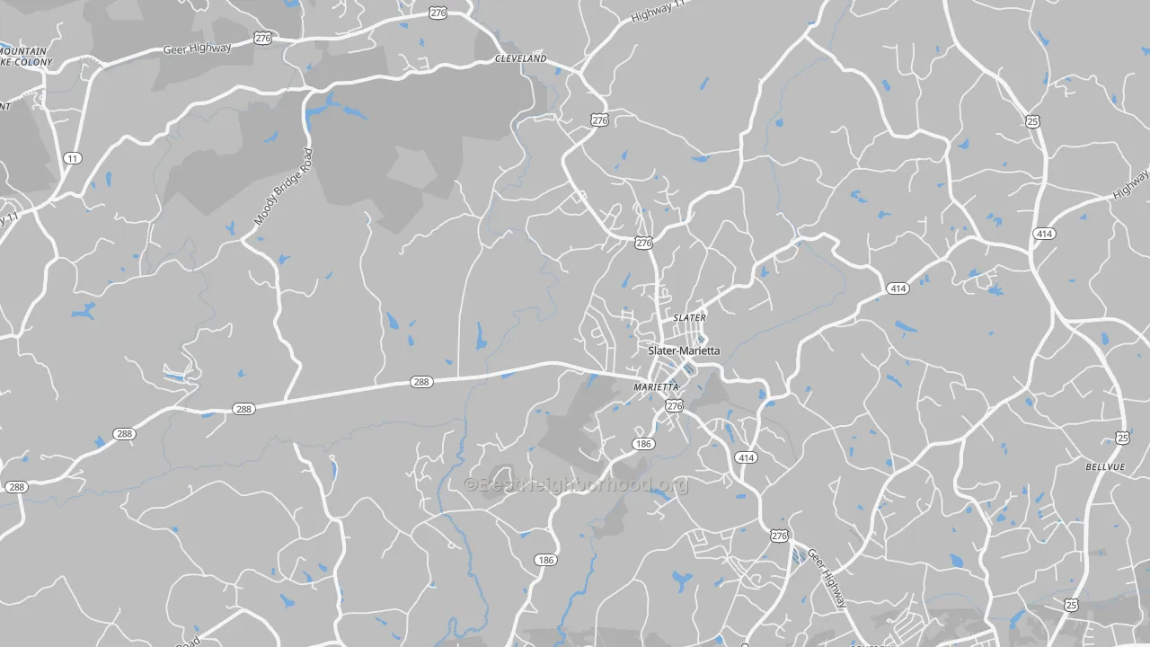 Transit Grade map of Marietta, SC