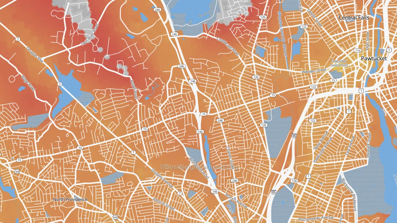 Transit Grade map of Marieville, Providence, RI