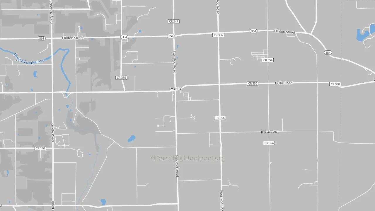 Transit Grade map of Marilla, NY